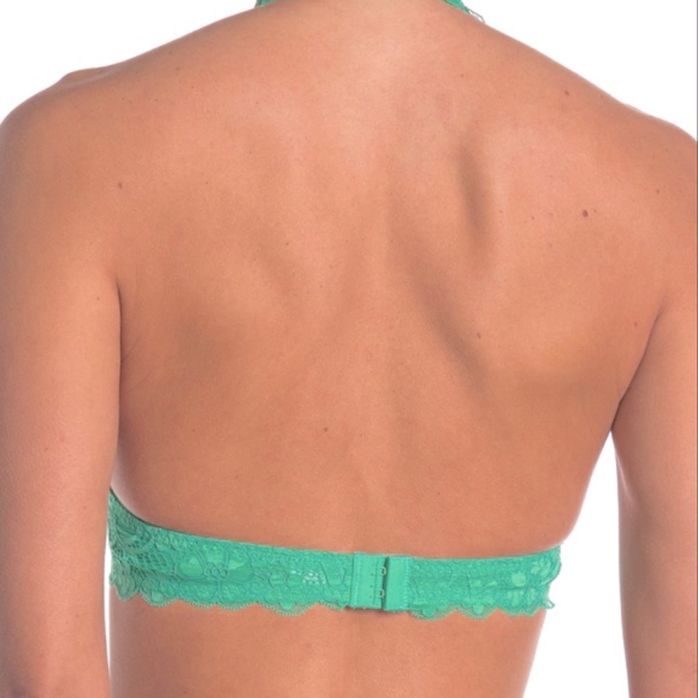 Aqua Wishlist Lace Halter Bralette bra - Picture 2 of 4